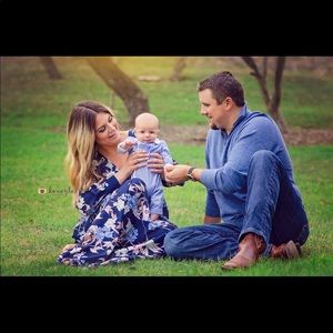 Long sleeve floral maxi dress